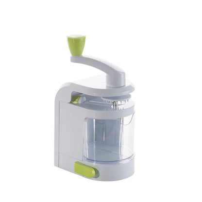 Hand crank vegetable slicer sliced carrot and zucchini result