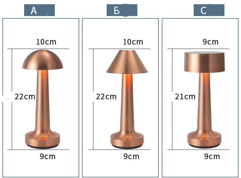 Vintage metal table lamp all color and size variants chart