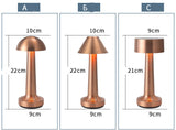 Vintage metal table lamp all color and size variants chart