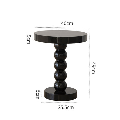 All three color options of the vintage solid wood round side table displayed side by side

