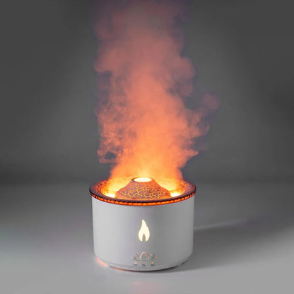 Volcano aromatherapy oil humidifier jellyfish flame effect video display