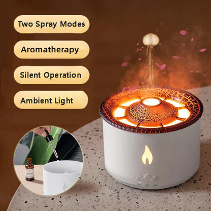 Volcano aromatherapy oil humidifier size comparison display