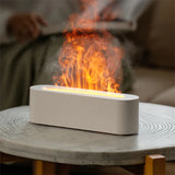 Volcano fire flame air humidifier showing orange flame mist effect