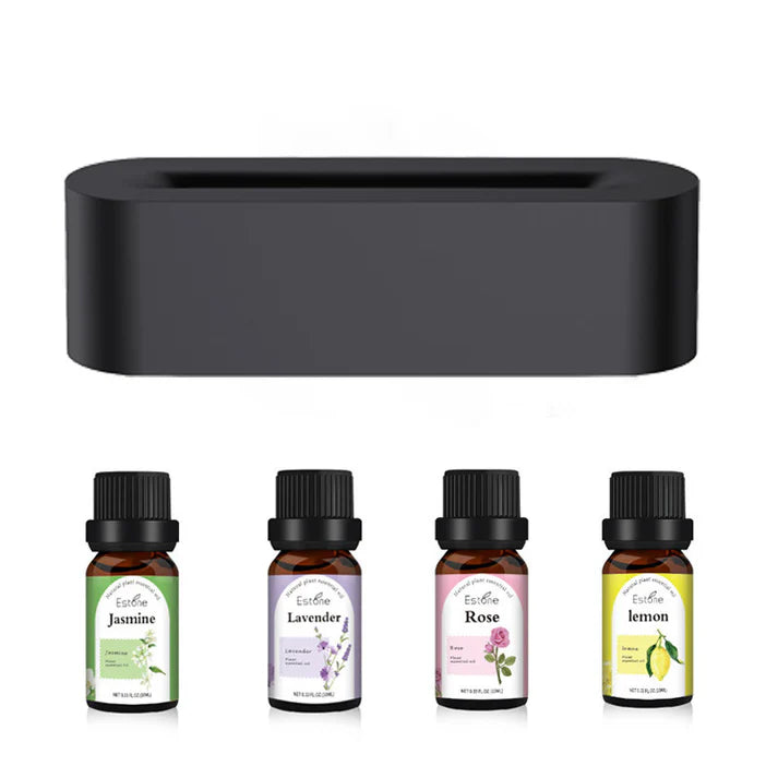 Volcano fire flame air humidifier with essential oil bottles