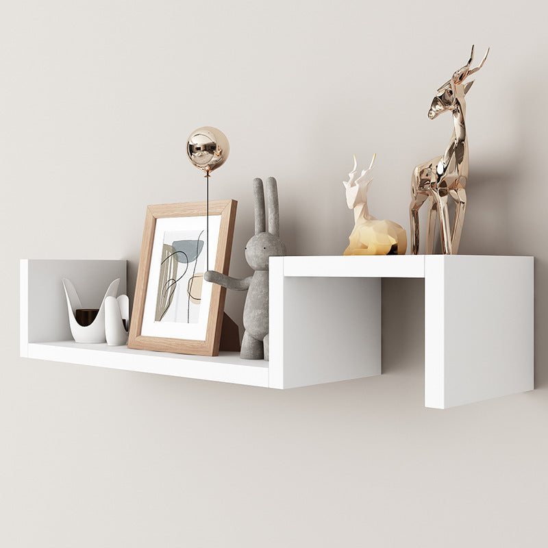 All three color options of the wall mounted decorative shelf shown side by side