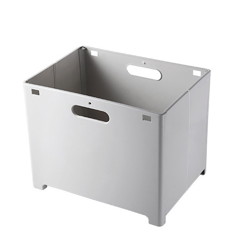Close-up of the smooth waterproof PP plastic surface of the wall mounted laundry hamper
