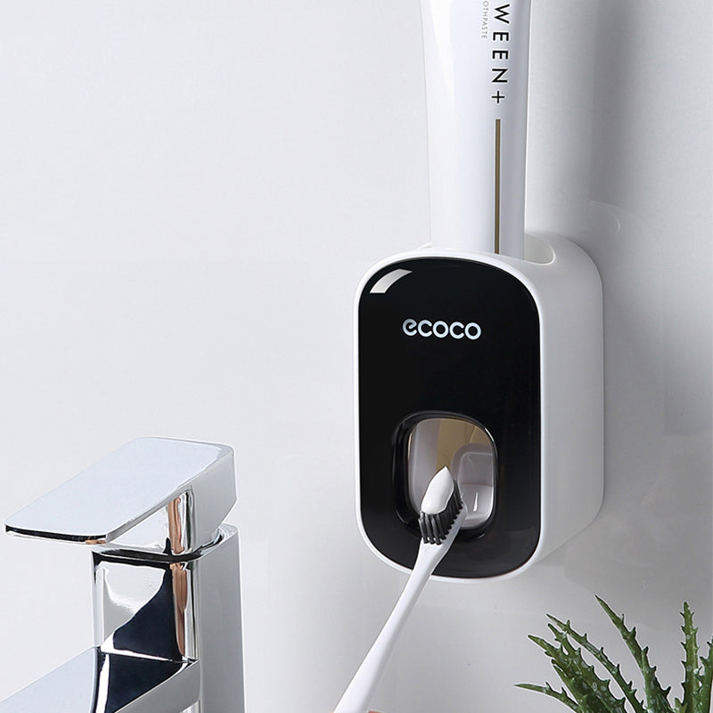 Wall mounted automatic toothpaste dispenser in black