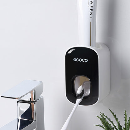 Wall mounted automatic toothpaste dispenser in black
