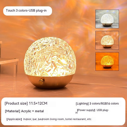 Water ripple projector crystal mood lamp video thumbnail display