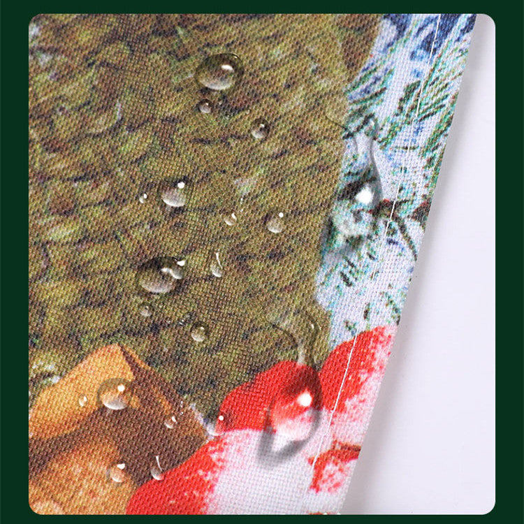 Standard 71x71 inch watercolor shower curtain providing full coverage on a US bathtub rod
