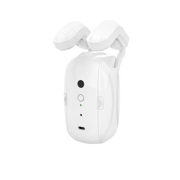 WiFi smart curtain opener robot in white front view