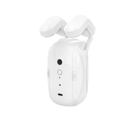WiFi smart curtain opener robot in white front view