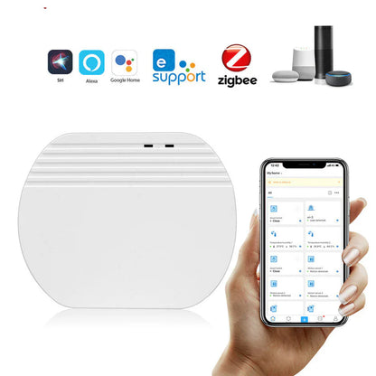 2.4G WiFi Zigbee gateway hub white front view